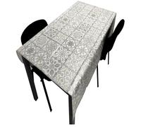 Nappe| Composition PVC| Base Polyester| Anti-taches| Mosaïque Gris| Taille 140X220 CM