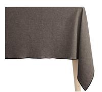 Nappe coton 160x200 cm HONO gris Granit finition point bourdon