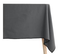 Nappe coton 160x250 cm HONO gris Anthracite finition point bourdon