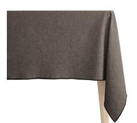 Nappe coton 160x250 cm HONO gris Granit finition point bourdon