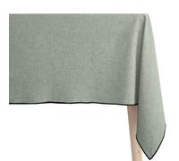 Nappe coton 160x250 cm HONO vert Lichen finition point bourdon