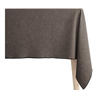 Nappe coton 160x300 cm HONO gris Granit finition point bourdon
