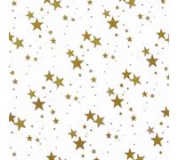 Nappe Cristal En Pvc Imprimé 14/100e ""Etoilé"" Jaune Soleil 1.4 M