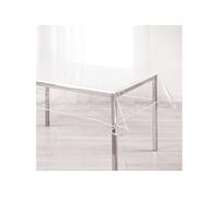 Nappe Cristal "Garden" 140x240cm Transparent & Blanc