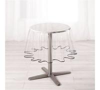 Nappe Ronde Cristal "Garden" 180cm Transparent & Gris