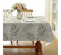 Nappe D’été Lavable Feuilles - Formes Abstraites - Nappes de Minimaliste Naturel Imperméables Anti Tache Infroissables - Pour Fête Dîner de Famille Décoration de Table 70x55 cm Rectangulaire AF76