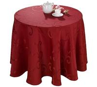 Nappe damassé Madigan Cerise Ronde 170 cm