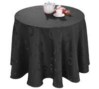 Nappe damassé Madigan Encre Ronde 170 cm