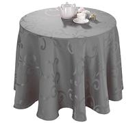 Nappe damassé Madigan Gris Ovale 170x240 cm