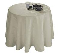 Nappe damassé Madigan Sable Ronde 170 cm