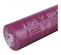 Nappe damassée - SMIFFY'S - 1,20 m x 6 m - Rose fuchsia - Rectangulaire - Motif damassé