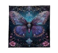 Nappe d'astrologie papillon et fleur - Nappe de divination - Nappe d'autels - Accessoire de jeu de société - Tarots - Tissu de carte