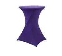Nappe de Bar Élastique Nappe élastique de couleur unie for banquet, salle à manger, hôtel, mariage, décoration de table de cocktail, accessoires, ensemble de table, housse de bar à pieds hauts(Purple,
