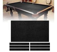 Nappe de billard professionnelle en feutre pour table de billard, convient aux tables standard de 7 pieds/8 pieds/9 pieds, nappe de jeu de sport avec 6 enveloppes latérales, nappe de jeu 7FT black