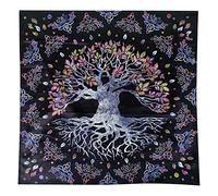 Nappe de Carte de Tarot, Tissu Tarot Arbre Vie, Nappe Tarot Divinatoire, Tapis De Tarot Divinatoire De Table, Tapis De Tarot en Tissu D'a utel, Nappe De Sorcellerie en Tissu De Carte De Tarot