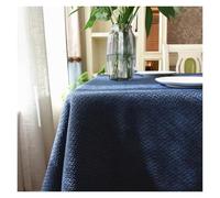 Nappe De Coton Rectangulaire, Couverture De Table ImperméAble De Style Rural, Machine Lavable Applicable à Salle De Cuisine, DîNer De FêTe(Blue,135x240cm)