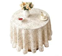 Nappe de ferme en polyester avec queues de campagne française pour tables de salle à manger avec accent sur l'intégrité et l'harmonie de la décoration (140 x 140 cm - 492 g)