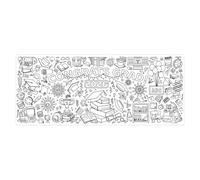 Nappe de griffonnage de début - Couverture artistique de fête 2026, toile d'activité scolaire, toile de de croquis de célébration, feuille de dessin créative | Grande nappe de griffonnage de remi