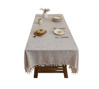 Nappe de luxe légère 140 cm avec pompons (kaki)