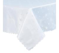 Nappe de Noël - Différentes couleurs et tailles - Lurex (argenté, 180 cm, ronde)