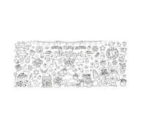 Nappe de Noël géante à colorier, artisanat de Noël pour enfants - 183 x 78 cm, bannière de coloriage en papier, jeux, fête, activités en classe, cadeaux, décorations de fête (1 pièce)