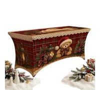 Nappe de Noël pour Table Nappe extensible réutilisable 76x122 cm pour table | Nappe De Table Rectangulaire Ajustée Pour Dîner de Fête, Banquet, Buffet, Salon Professionnel, , Mariage, Anniversaire UN