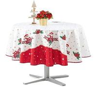 Nappe de Noël Ronde Anti-Tâches - Père Noël 160cm