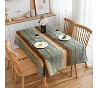 Nappe de Noël verte rectangulaire Lavable Pour fête de Noël Cuisine Mariage