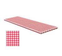 Nappe de pique-nique en plein air avec housses de banc, grille rouge et blanche, protection pour salle à manger, barbecue, camping, terrasse