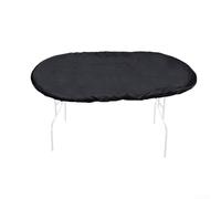 Nappe de poker résistante aux intempéries en tissu Oxford 210D pour tables ovales avec solutions de rangement sécurisées (noir)