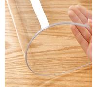 Nappe de protection de table transparente en PVC - 1,5 mm d'épaisseur - Pour table basse - Facile à nettoyer