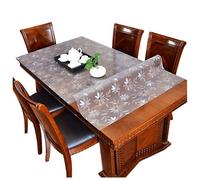 Nappe de protection en PVC transparent givré - Motif floral - Étanche - Pour bureau, table basse