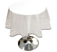 Nappe de protection - PVC - Ronde 160 cm - Transparent - Imperméable - Gris