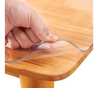 Nappe de protection rectangulaire en PVC transparent de 1,5 mm pour table de salle à manger, table de salle à manger, table de conférence, travail, bureau, 106,7 x 167,6 cm