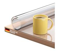 Nappe de protection transparente 100x200 cm, PVC 2 mm pour tables en bois ou en verre, lavable, durable, résistante, bords