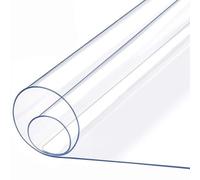 Nappe de Protection Transparente 120 x 155 cm, Protection de Table épaisse et Transparente, Nappe de Protection en Plastique pour Table de Salle à Manger, Nappe rectangulaire imperméable