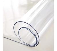 Nappe de Protection Transparente en PVC 70 x 120 cm, imperméable, rectangulaire, pour Table de Cuisine en Bois, 99% de Transparence