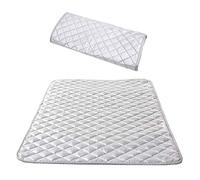Nappe de Repassage Isolante Couverture de Repassage à la Vapeur Coton Tapis sur Table Portable pour Lave-Linge Sèche-Linge Voyager la Maison Argent 48 * 85 cm