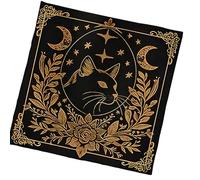 Nappe de table à motif floral astrologique Tarots Nappe divine Tissu autel Jeu de société Dieu Accessoires Table de cartes Tissu Décoration murale