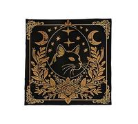 Nappe de table à motif floral astrologique Tarots Nappe divine Tissu autel Jeu de société Dieu Accessoires Table de cartes Tissu Décoration murale