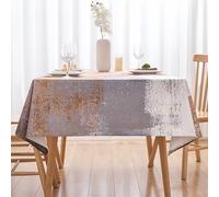 Nappe de Table Brun 140 x 200 cm Rectangulaire Art Moderne Peinture Nappes Polyester Anti Taches Lavable pour Automne Hiver Fête Jardin Mariages Vacances Décoration Esthétique