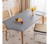 Nappe de Table Carré Imperméable 60×60-100×100cm Protège-Tableau Élastique Rectangulaire 60×120 80×130 90×150 90×140cm Housse de Table Anti-Tache à Bords Stretch(Gris,60x120cm/24x47in)
