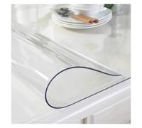 Nappe de table carrée en PVC transparent de 1 mm d'épaisseur, imperméable et facile à nettoyer, pour salle à manger, cuisine, jardin, fête, nappe carrée résistante à la chaleur, 100 x 250 cm