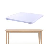 Nappe De Table Carrée | Housse de Table pour Fête | Nappe Élastiquée Carrée 86x86 cm pour Salle à Manger, Pique-Nique, Cuisine, Fêtes, Mariages, Extérieur, Cocktail, Salon
