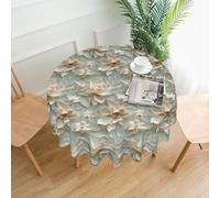 Nappe de Table de Patio Ronde 60 Pouces Impression Recto Couleur Unie Conçue pour Les Repas En Terrasse, Cette Housse Résiste Aux Dommages Causés Par La Lumière Du Soleil Et L'Humidité Color 152cm