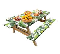 Nappe de table de pique-nique avec housses de banc, motif avocat chic, imperméable, coupe-vent, élastique, pour extérieur et intérieur, 1,8 m