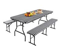Nappe de table de pique-nique en plein air - Nappe imperméable, réutilisable, lavable et pliable - Pour travaux de peinture, barbecues, réunions en plein air, salle à manger, camping-car, parc