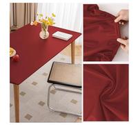 Nappe de Table en Cuir avec Bord Élastique Antidérapante, Nappe Rectangulaire Impermeable, Tapis de Protection en Simili Cuir pour Table Terrasse, Jardin, Manger, Basse, Extérieur(90x180cm,Burgundy)