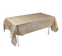 Nappe de table en jute pliée pour décoration champêtre - SANTEX - 120cm x 220cm - Marron