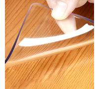 Nappe de table en PVC transparent, 40 x 220 cm, en vinyle, imperméable, résistante à l'huile, en PVC, tapis de bureau, pour cuisine, pique-nique, fête, camping